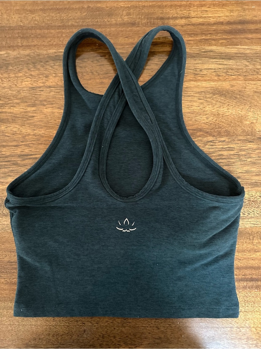 Beyond Yoga Crossback Crop Tank with Lotus Emblem